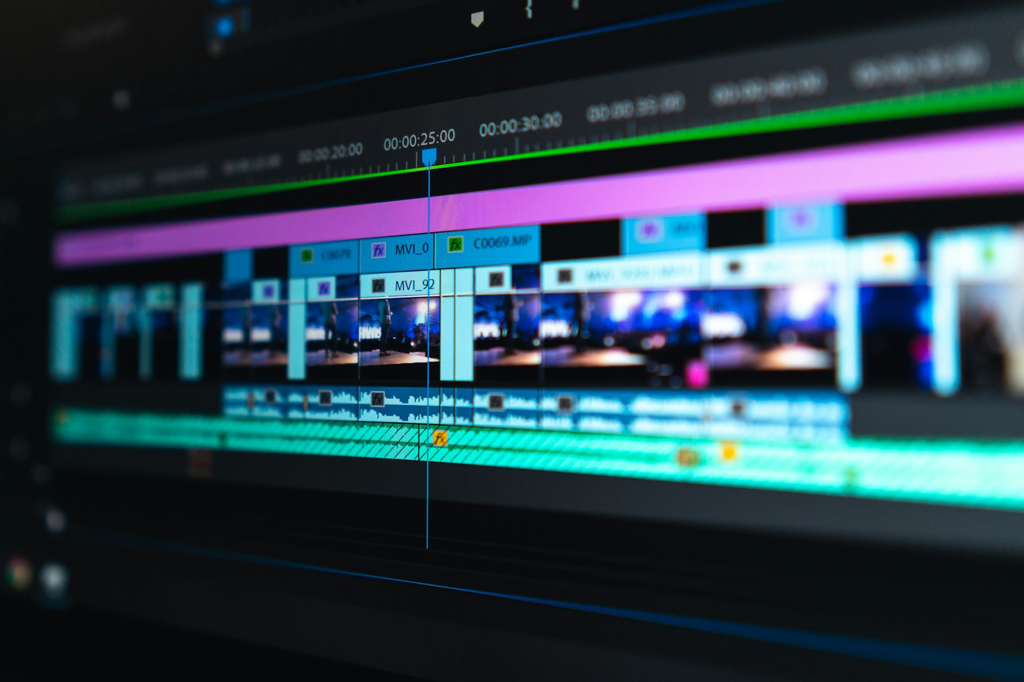 Video editing timeline