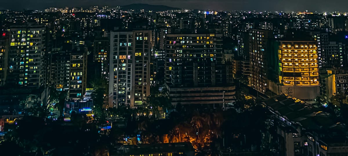 City lights at night