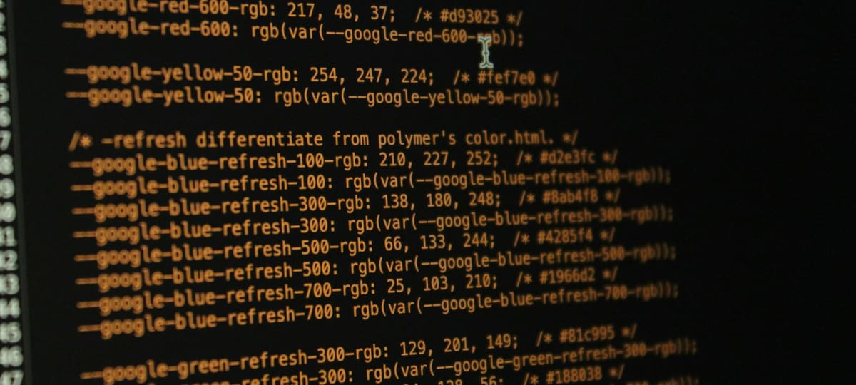 Code on a terminal screen